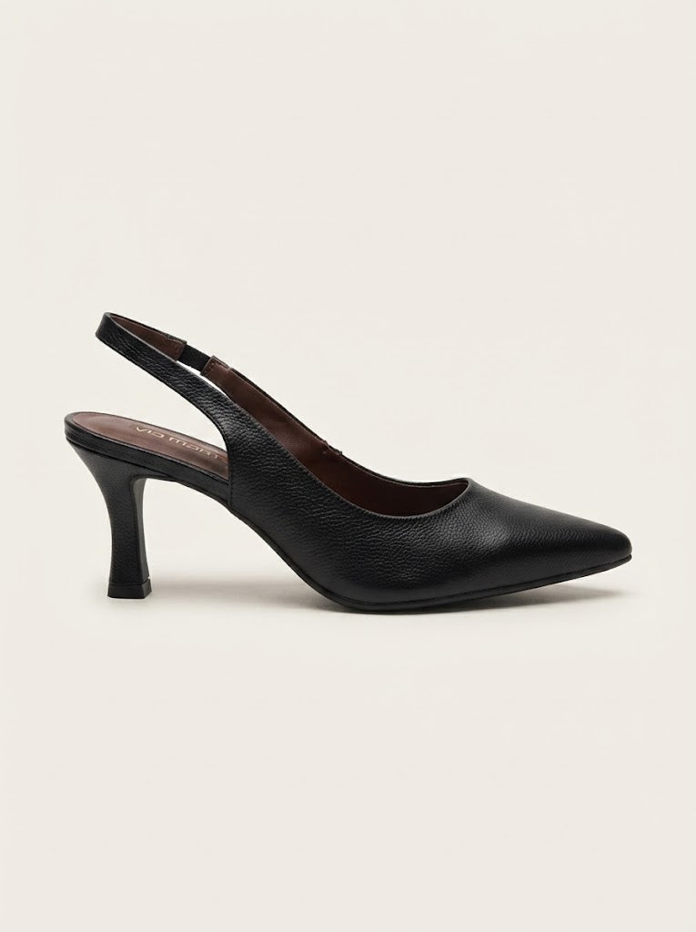 Textured Slingback Stiletto Pumps