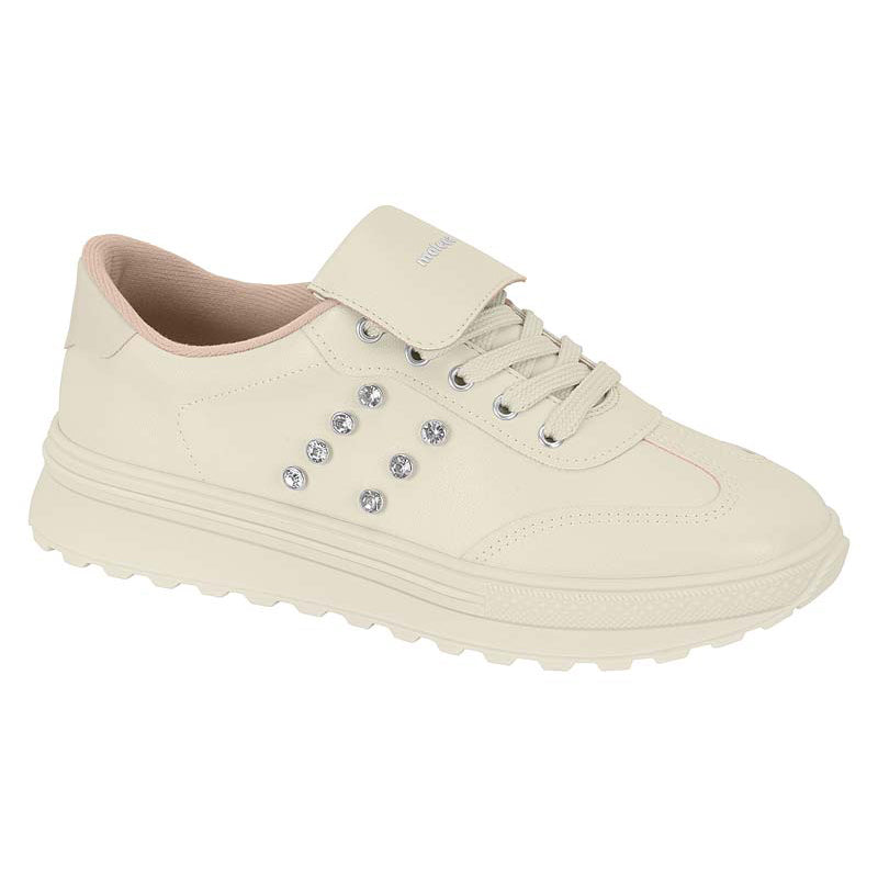 Creme Studded Sneakers