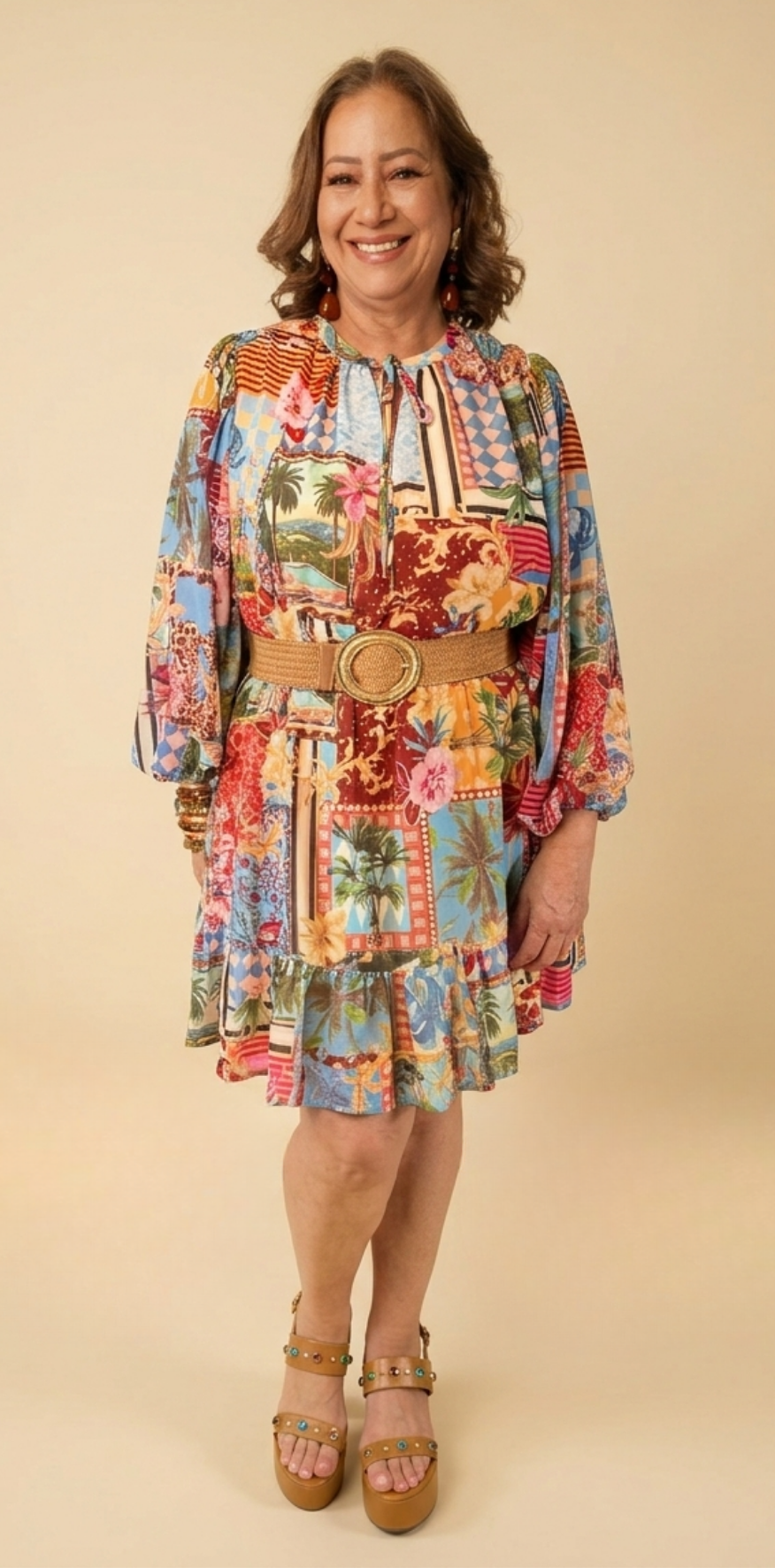 Scenery Print Minidress