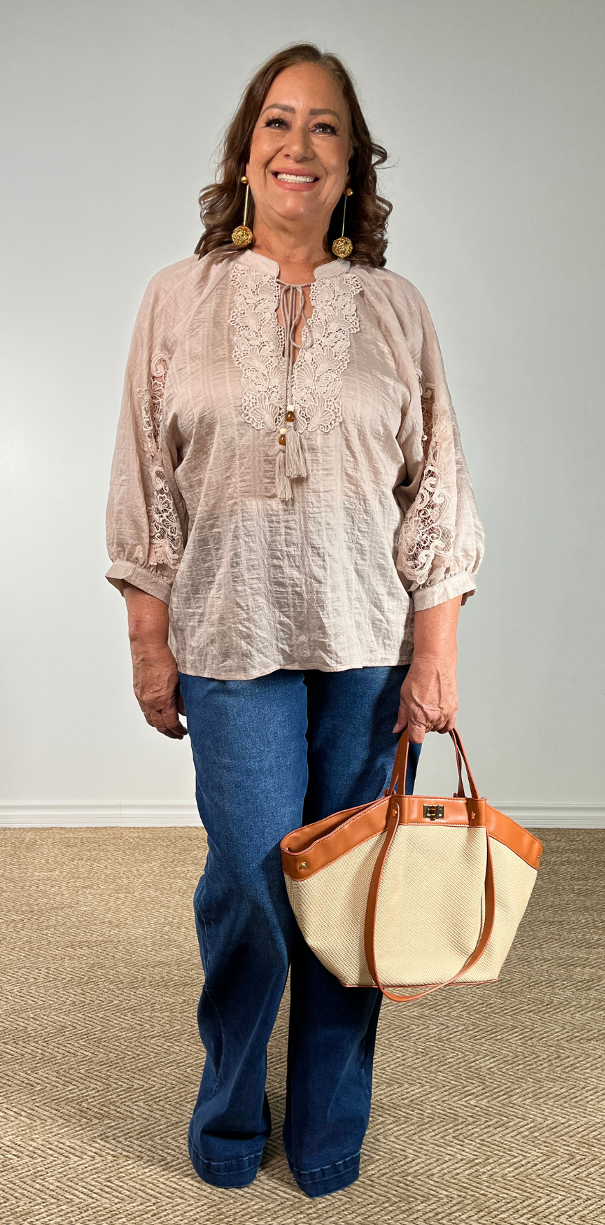 Wide-Leg Indigo Trouser Jeans
