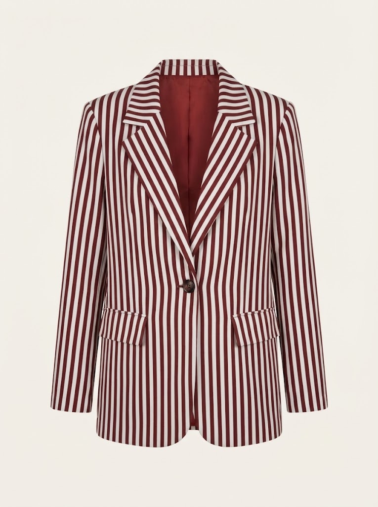 Striped Office Blazer