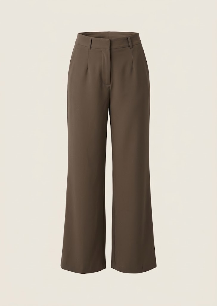 Pleated Wide Leg Trousers