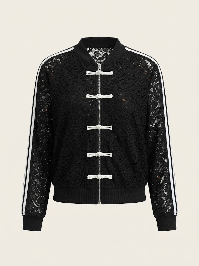 Lace Track Bomber Jacket