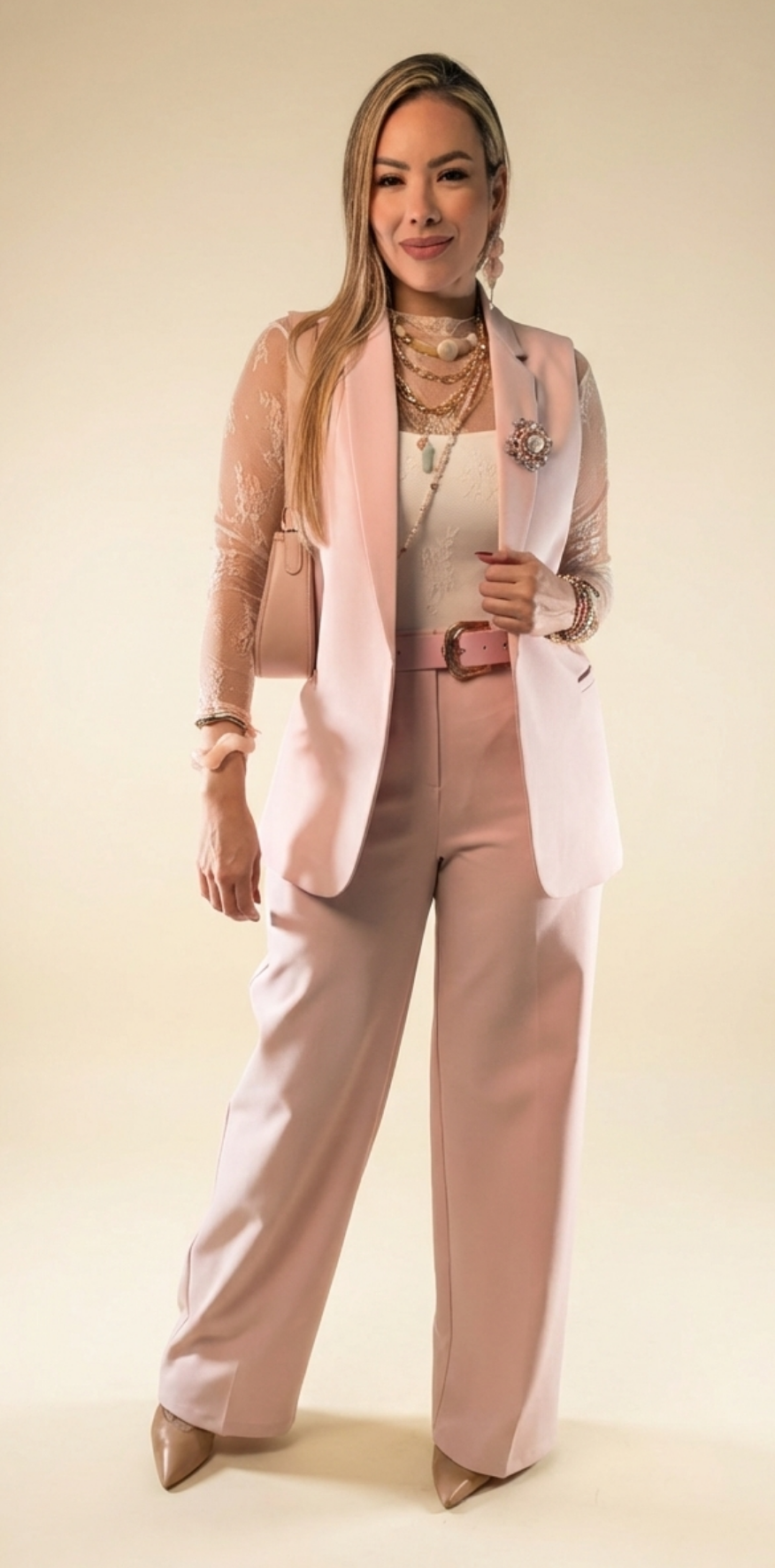 Wide Leg Structured Pants