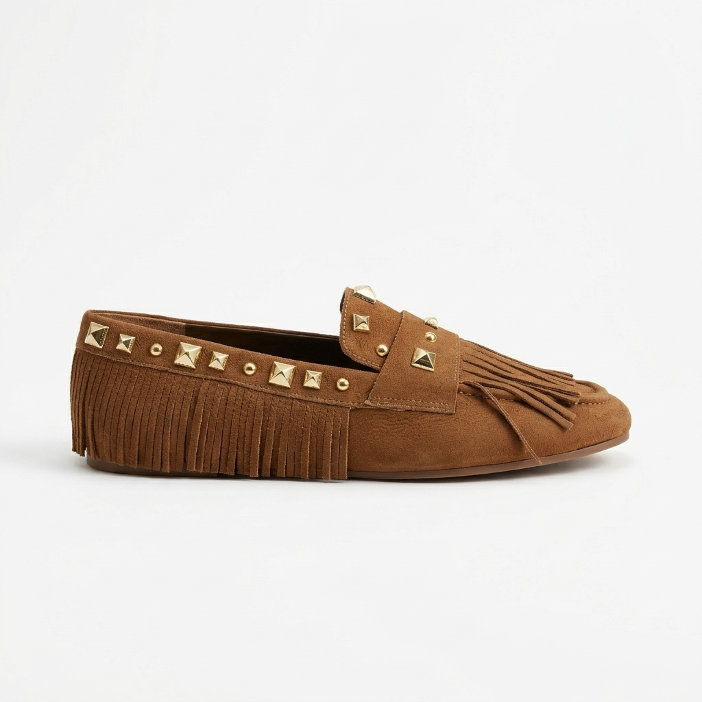 Brown Fringed Shoes