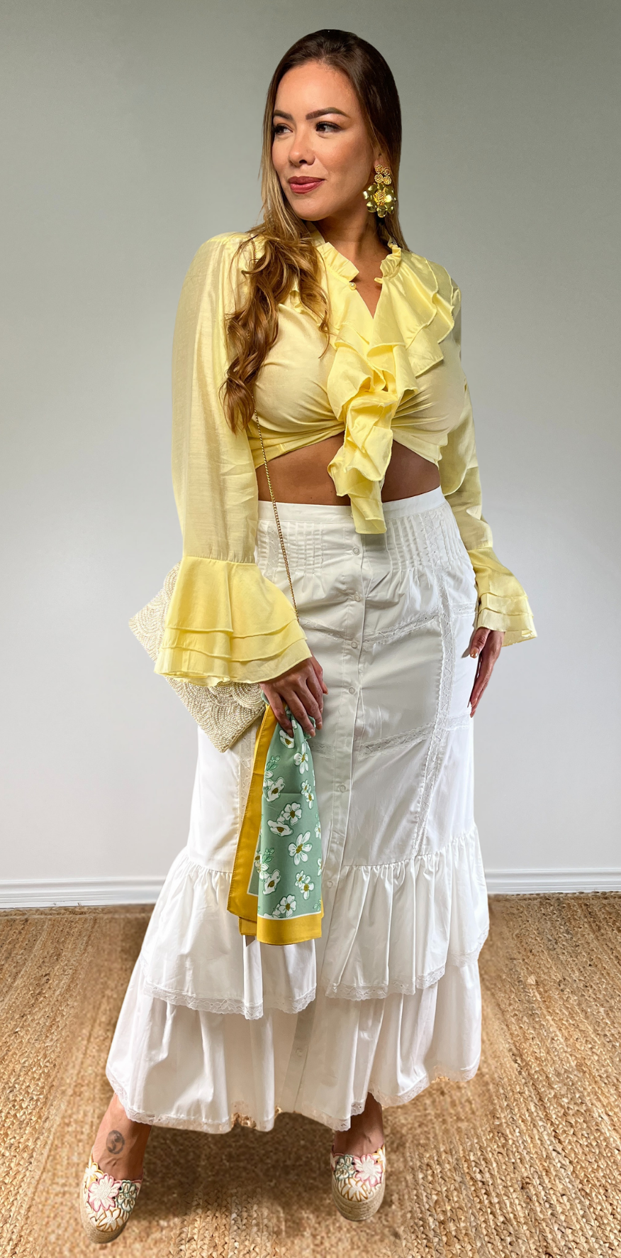 White Buttoned Skirt