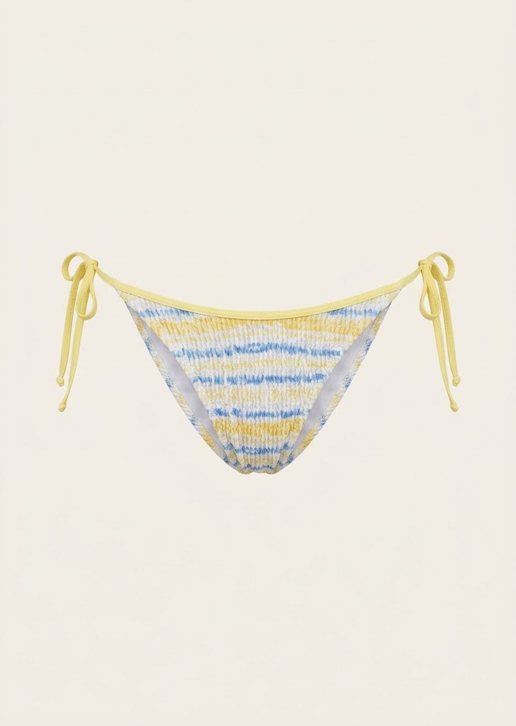 Textured Striped Bikini Bottoms