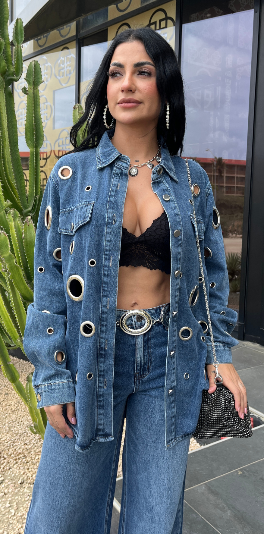 Detailed Denim Shirt