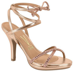 Rose Gold Strappy Heels