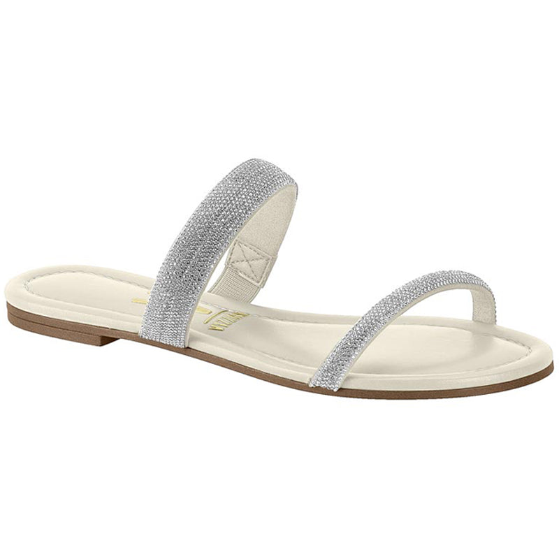 Glitter Straps White Sandals