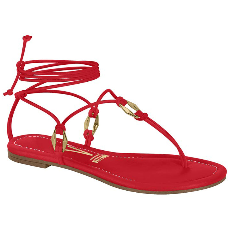 Red Strappy Sandals