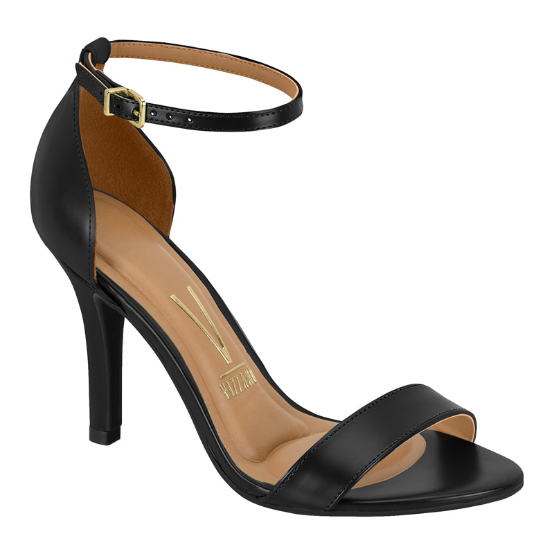 Black Ankle Strap Stilettos