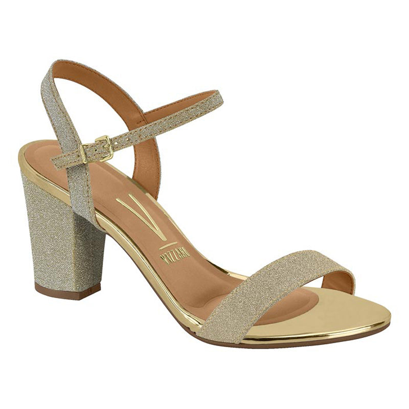 Glitter Gold Block Heels
