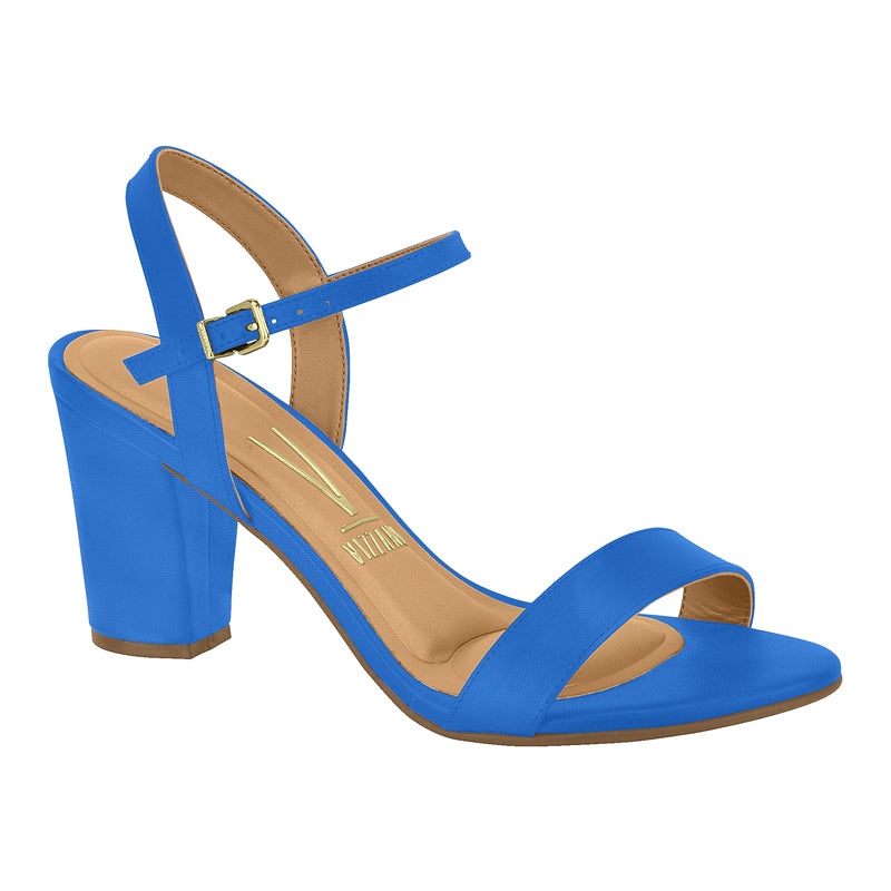 Blue Mid Block Heels