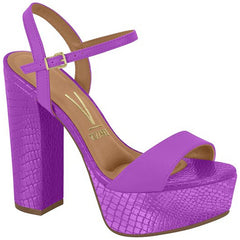 Purple Block Heels