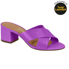 Purple Slide Block Heels