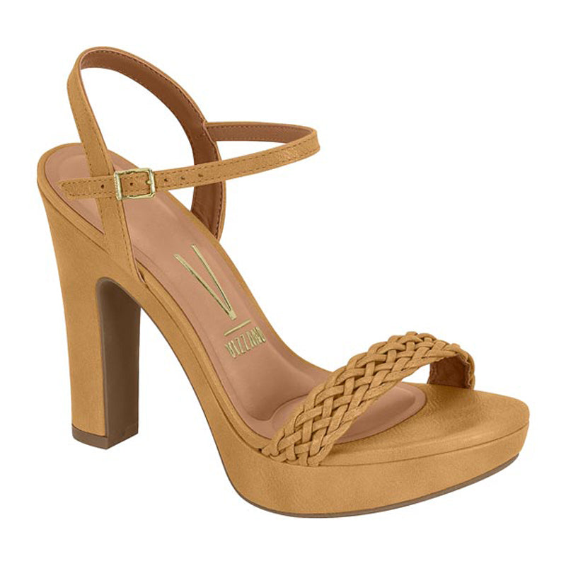 Tan Ankle Strap Heels.