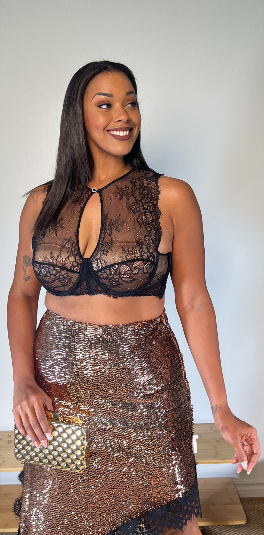 Black Lace Corset Top