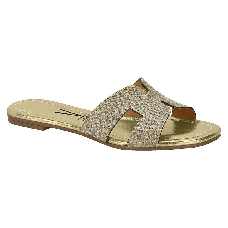 Glitter Gold Slide Sandals