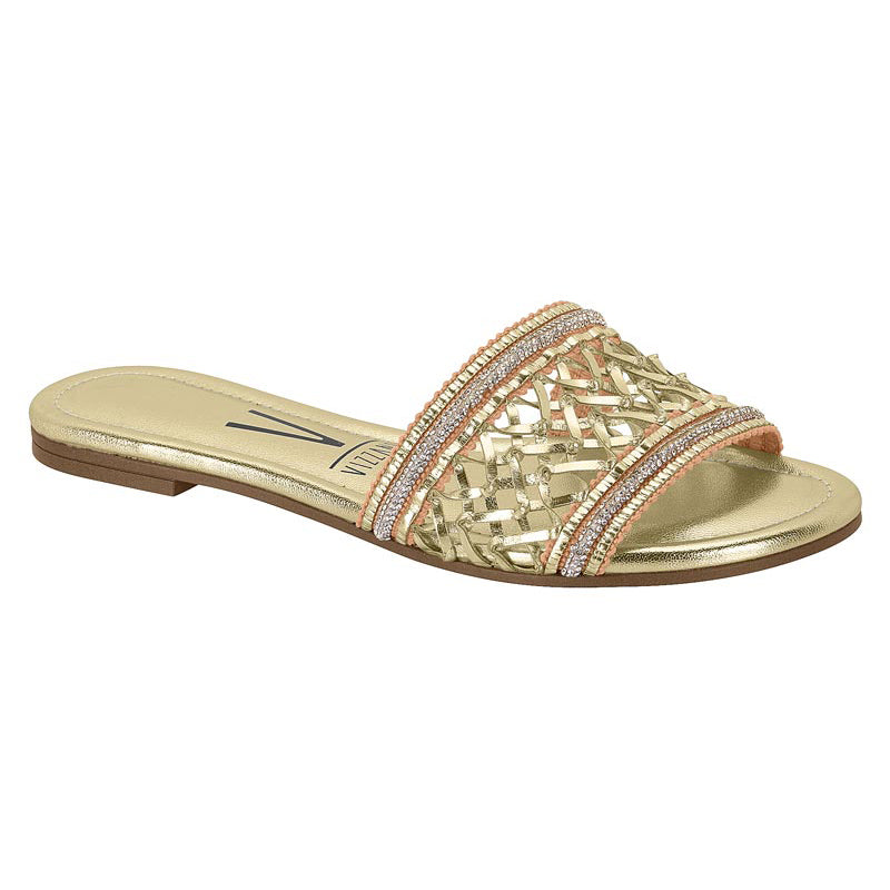 Gold Slide Sandals