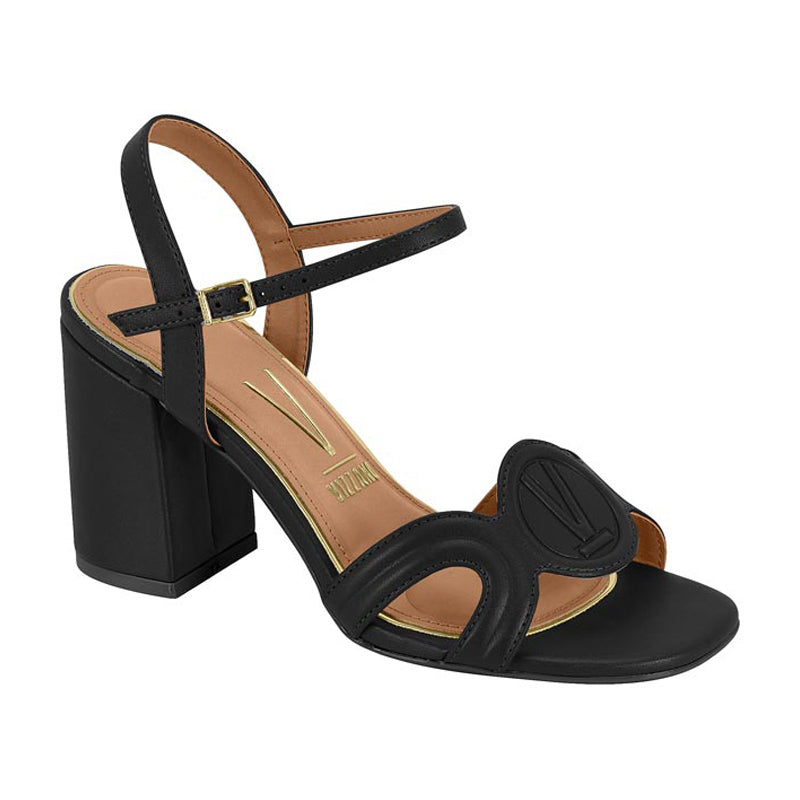 Black Mid Block Heels