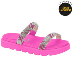 Silver Strap Pink Sandals