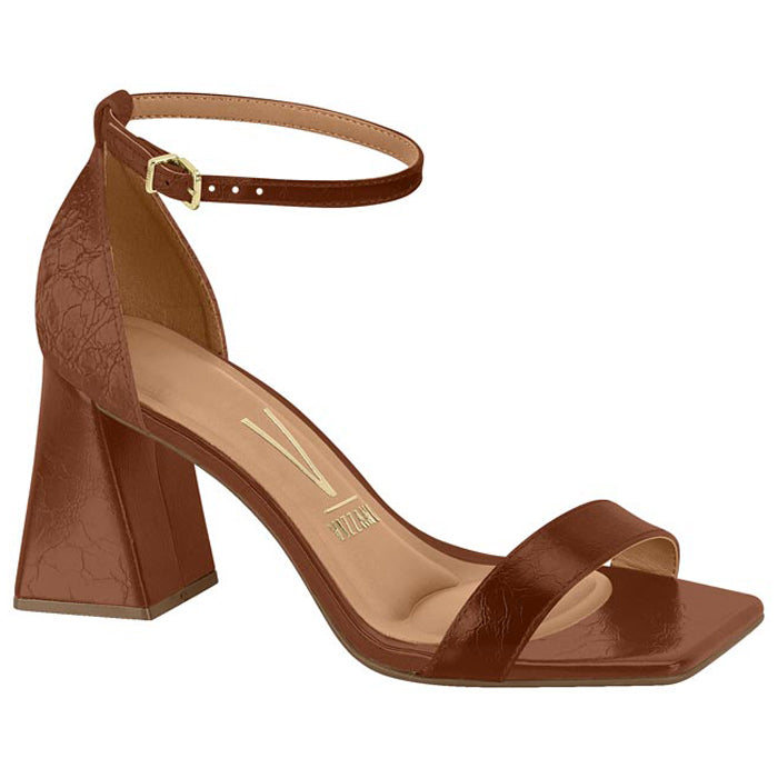 Brown Ankle Strap Block Heels