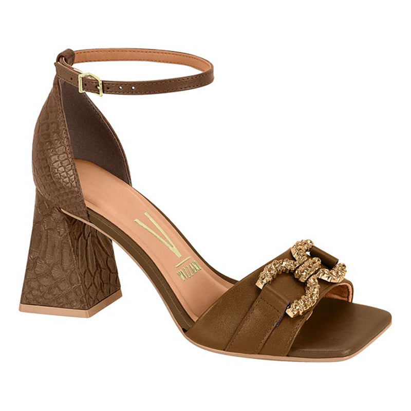 Textured Tan Block Heels
