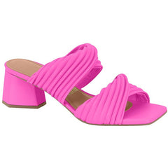 Pink Slide Block Heels
