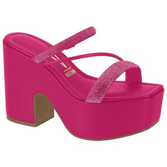 Pink Slide Chunky Heels