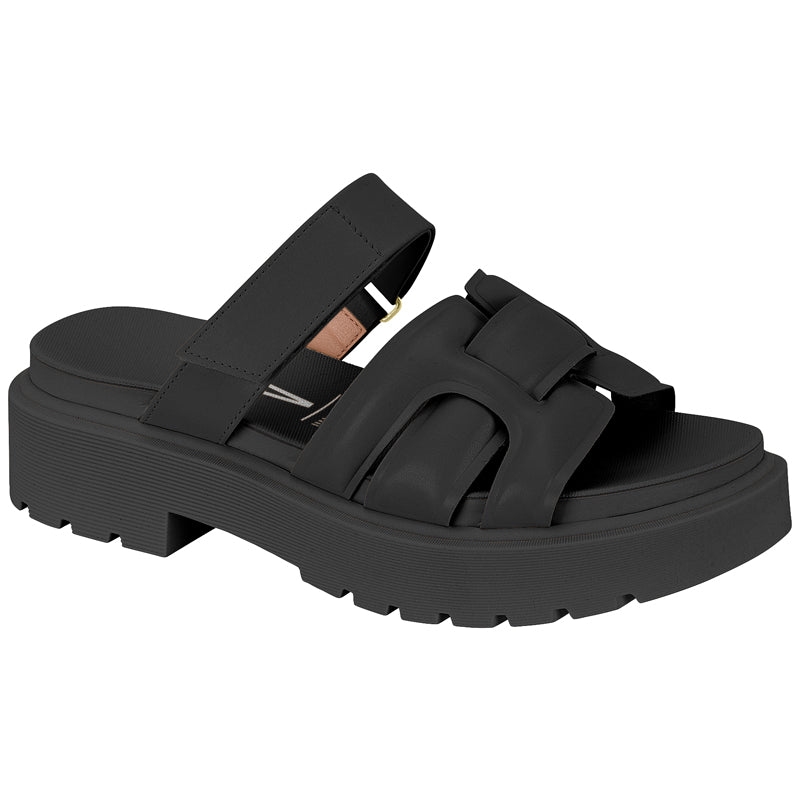 Black Slide Chunky Sandals