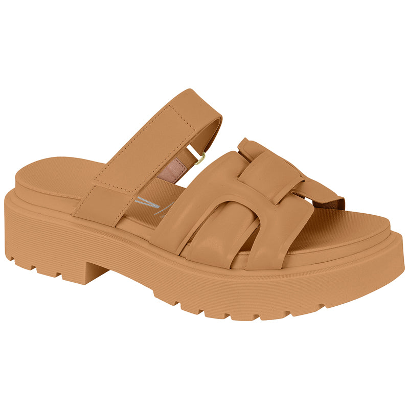 Tan Slide Chunky Sandals