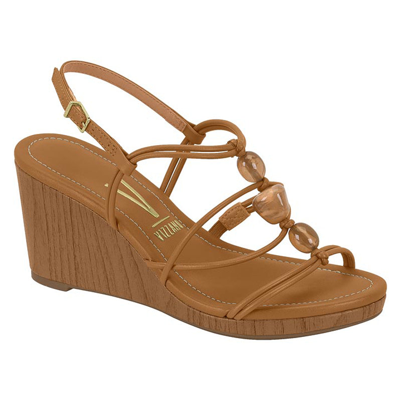 Tan Strappy Wedges