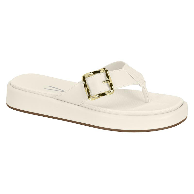 Gold Detail White Chunky Sandals