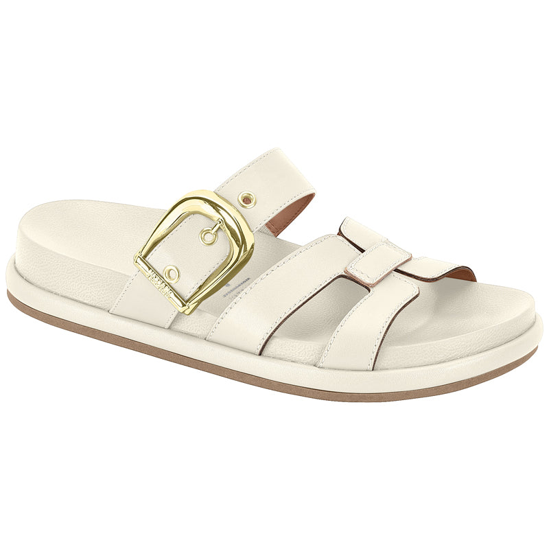 White Slide Sandals