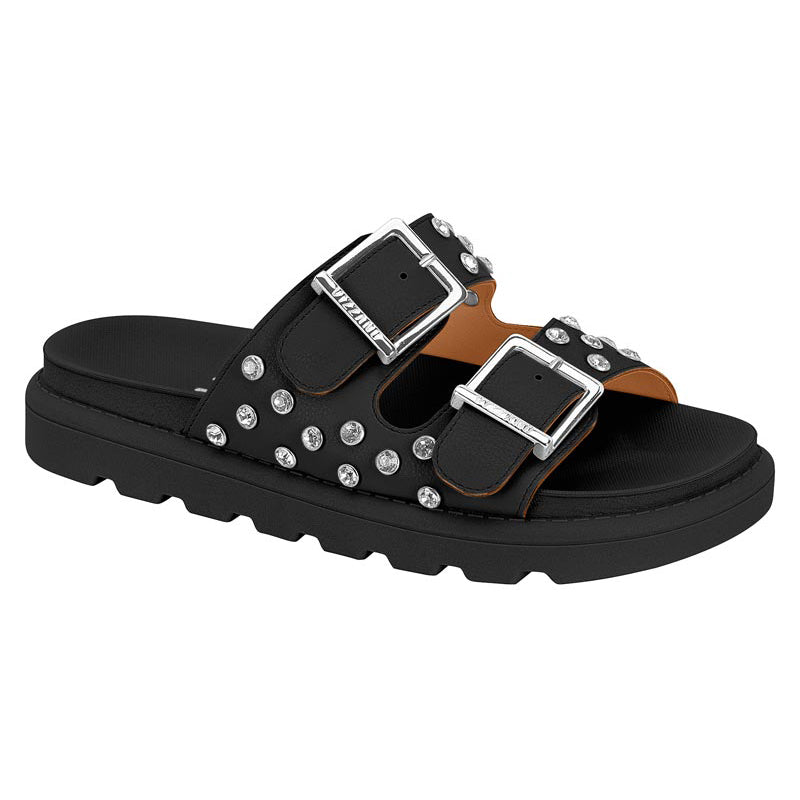 Black Studded Chunky Sandals