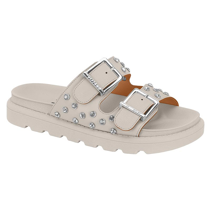 Gray Studded Chunky Sandals