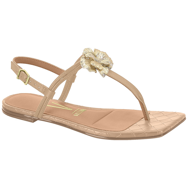 Gold Flower Beige Sandals