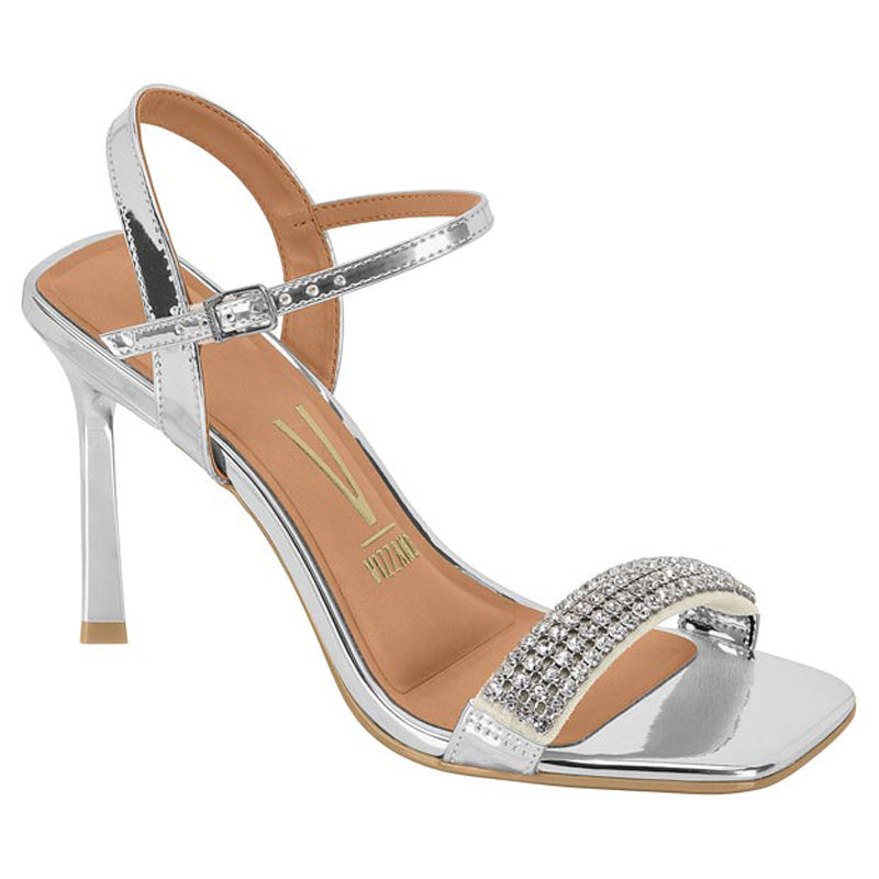 Sparkly Strap Silver Heels