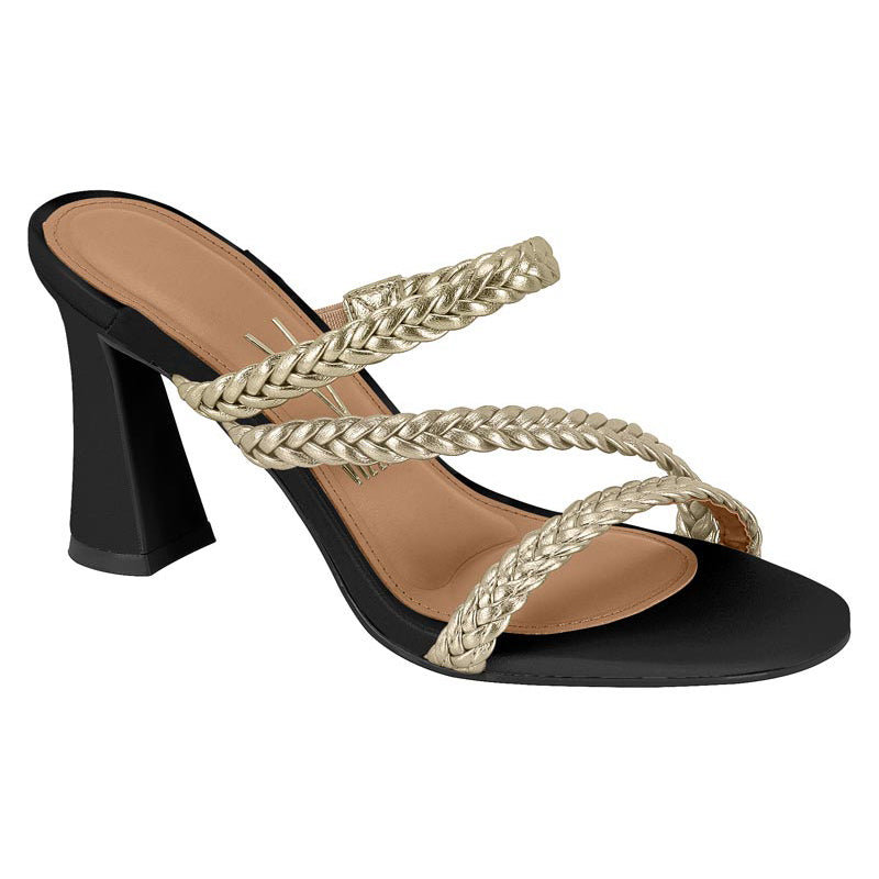 Gold Straps Black Heels