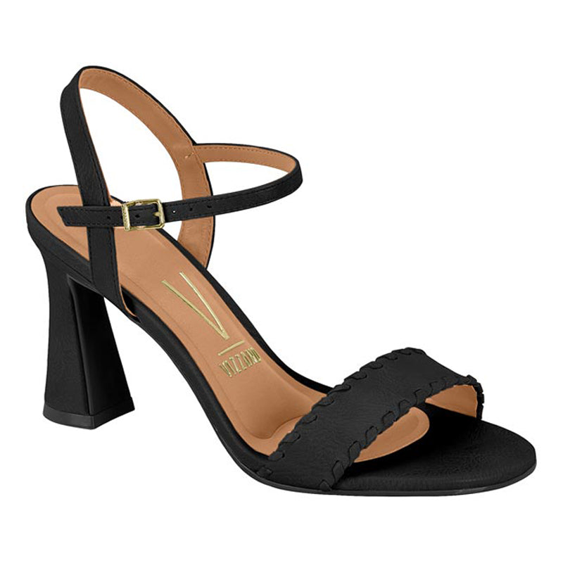 Ankle Strap Black Heels