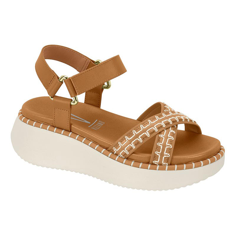 Tan Ankle Strap Chunky Sandals