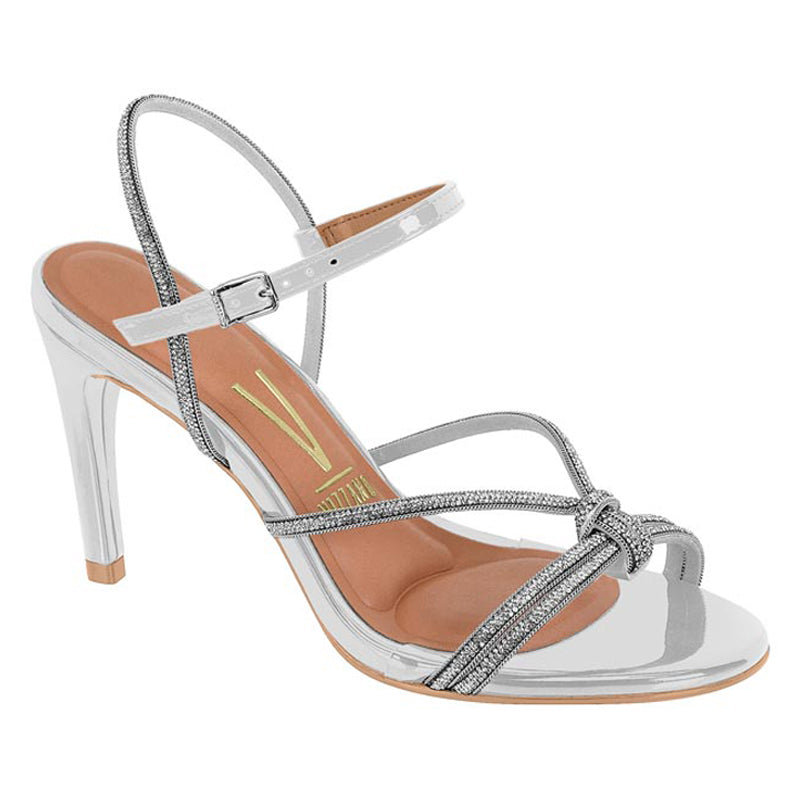 Silver Multi Straps Heels