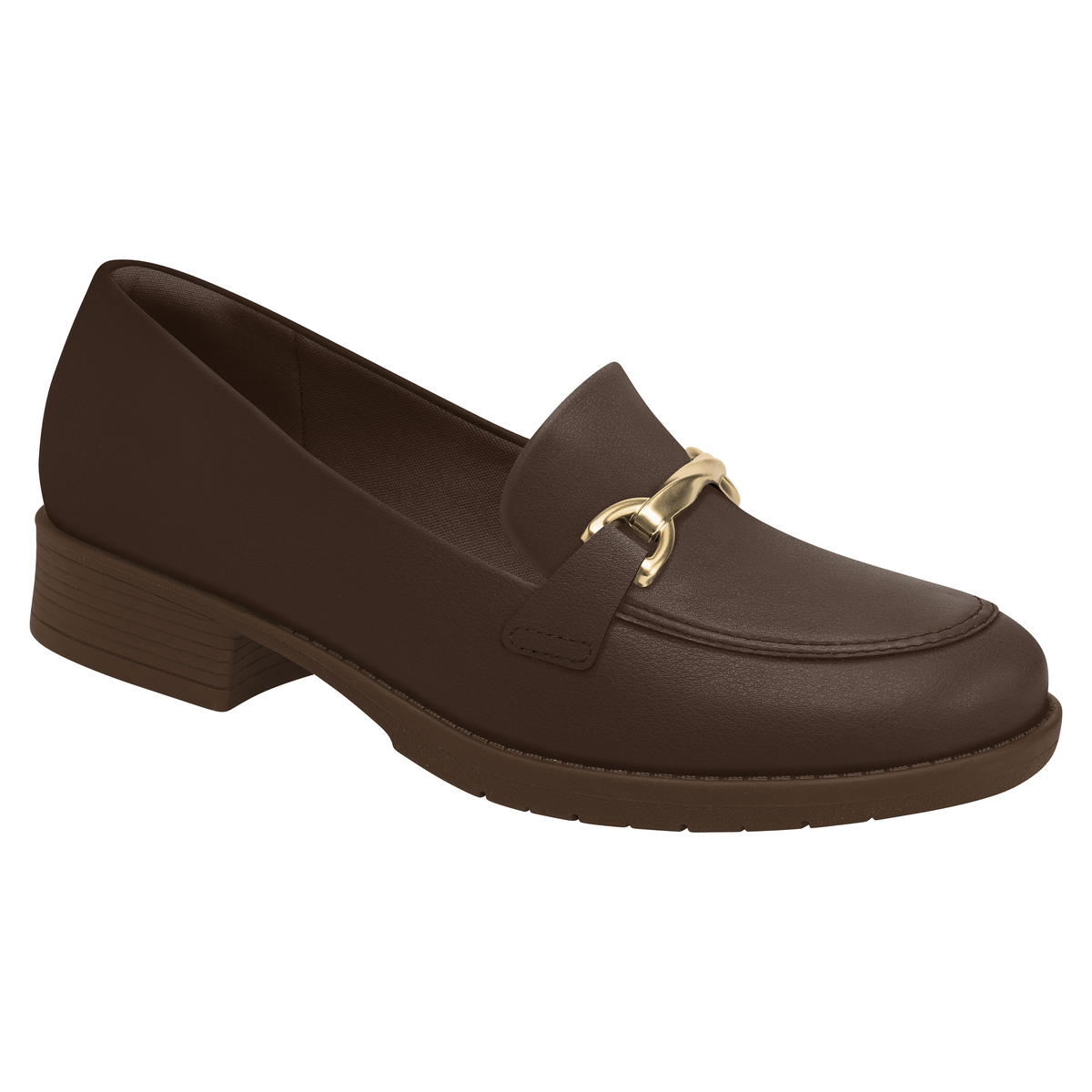 Gold Detail Brown Loafers