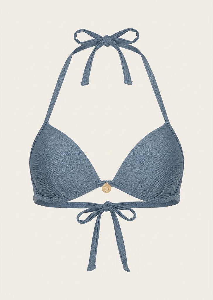 Shimmer Halter Bikini Top