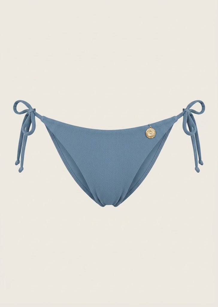 Ribbed Tie Side Bikini Bottoms