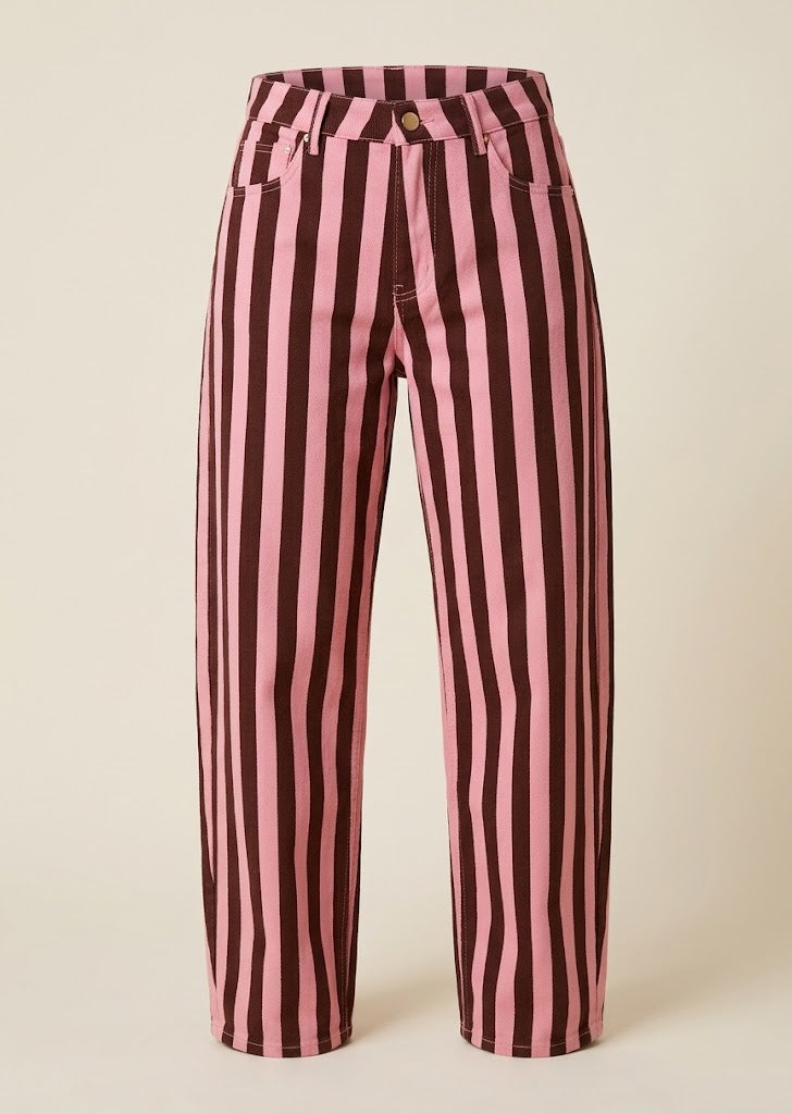 Striped Denim Jeans