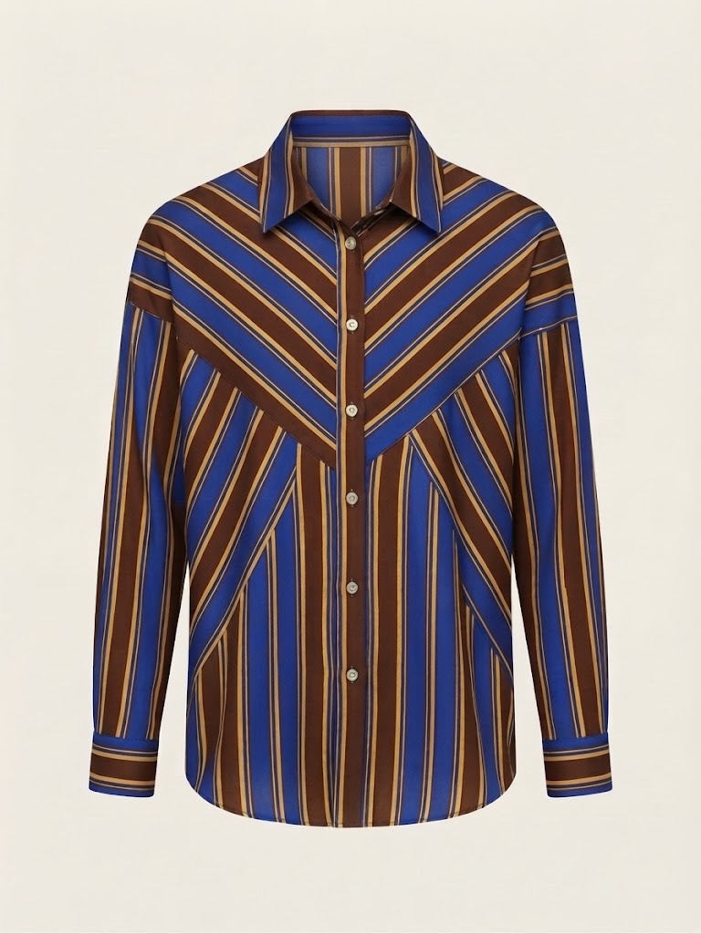 Geometric Striped Shirt