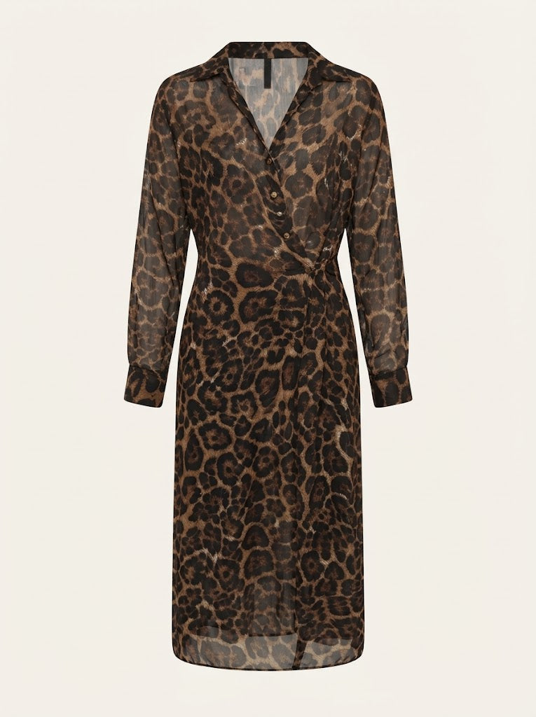 Leopard Print Midi Dress