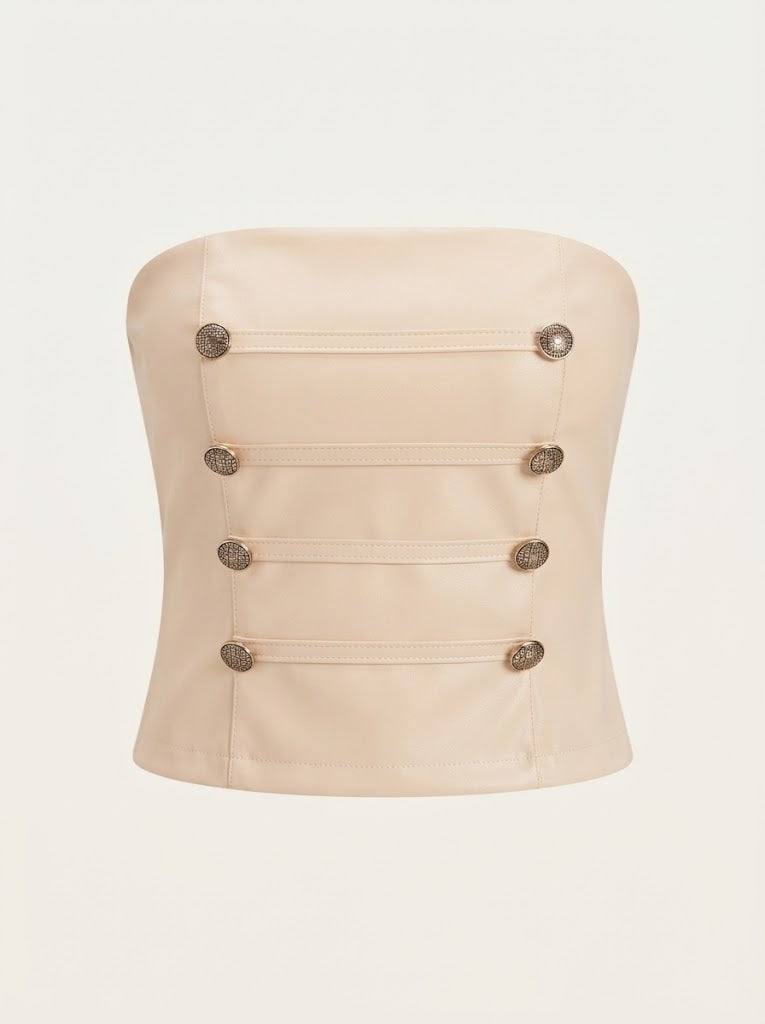 Faux Leather Crop Top